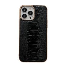 Load image into Gallery viewer, Genuine Leather Pinshang Series Nano Electroplating Phone Case, For iPhone 14, For iPhone 14 Plus, For iPhone 14 Pro, For iPhone 14 Pro Max, For iPhone 13, For iPhone 13 Pro, For iPhone 13 Pro Max