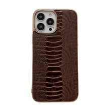 Load image into Gallery viewer, Genuine Leather Pinshang Series Nano Electroplating Phone Case, For iPhone 14, For iPhone 14 Plus, For iPhone 14 Pro, For iPhone 14 Pro Max, For iPhone 13, For iPhone 13 Pro, For iPhone 13 Pro Max