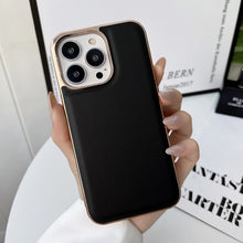 Load image into Gallery viewer, Genuine Leather Xiaoya Series Nano Electroplating Phone Case, For iPhone 14, For iPhone 14 Plus, For iPhone 14 Pro, For iPhone 14 Pro Max, For iPhone 13, For iPhone 13 Pro, For iPhone 13 Pro Max