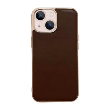 Load image into Gallery viewer, Genuine Leather Xiaoya Series Nano Electroplating Phone Case, For iPhone 14, For iPhone 14 Plus, For iPhone 14 Pro, For iPhone 14 Pro Max, For iPhone 13, For iPhone 13 Pro, For iPhone 13 Pro Max