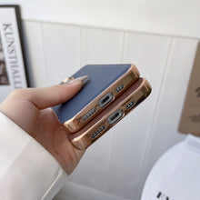 Load image into Gallery viewer, Genuine Leather Xiaoya Series Nano Electroplating Phone Case, For iPhone 14, For iPhone 14 Plus, For iPhone 14 Pro, For iPhone 14 Pro Max, For iPhone 13, For iPhone 13 Pro, For iPhone 13 Pro Max