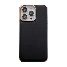 Load image into Gallery viewer, Genuine Leather Xiaoya Series Nano Electroplating Phone Case, For iPhone 14, For iPhone 14 Plus, For iPhone 14 Pro, For iPhone 14 Pro Max, For iPhone 13, For iPhone 13 Pro, For iPhone 13 Pro Max