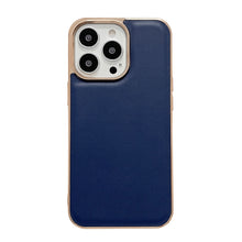 Load image into Gallery viewer, Genuine Leather Xiaoya Series Nano Electroplating Phone Case, For iPhone 14, For iPhone 14 Plus, For iPhone 14 Pro, For iPhone 14 Pro Max, For iPhone 13, For iPhone 13 Pro, For iPhone 13 Pro Max