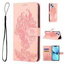 Load image into Gallery viewer, Tiger Flower Embossing Leather Phone Case, For iPhone 14, For iPhone 14 Plus, For iPhone 14 Pro, For iPhone 14 Pro Max