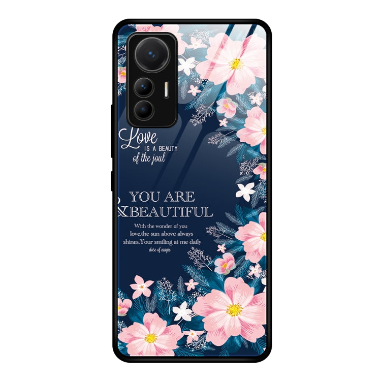 Colorful Painted Glass Phone Case, For Xiaomi 12 Lite