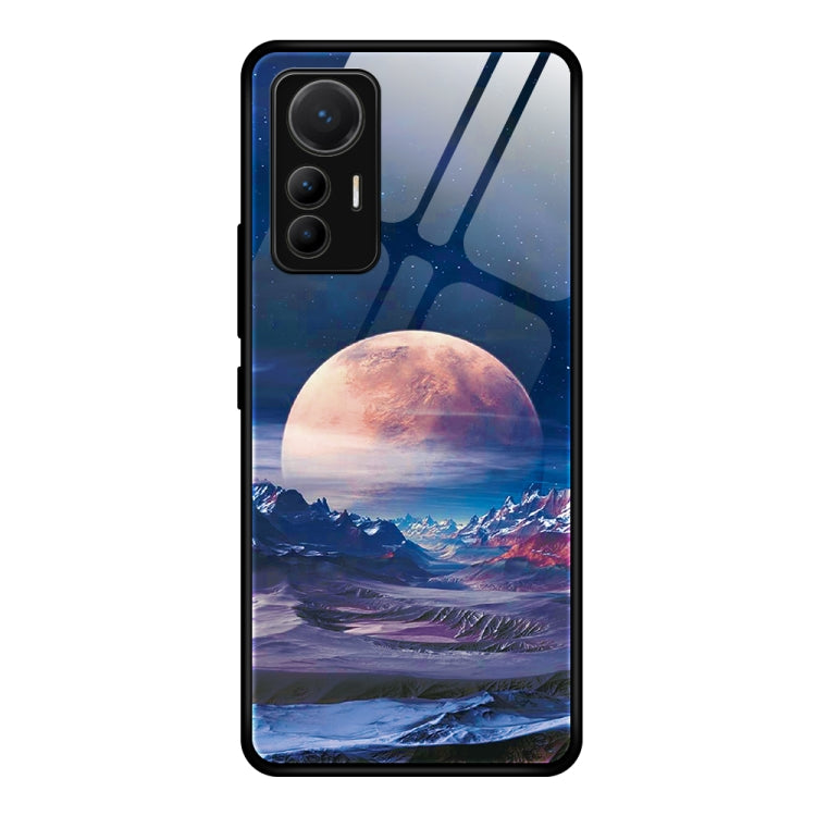 Colorful Painted Glass Phone Case, For Xiaomi 12 Lite