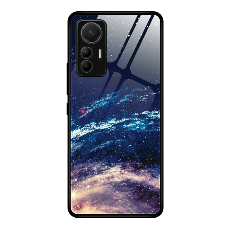 Colorful Painted Glass Phone Case, For Xiaomi 12 Lite
