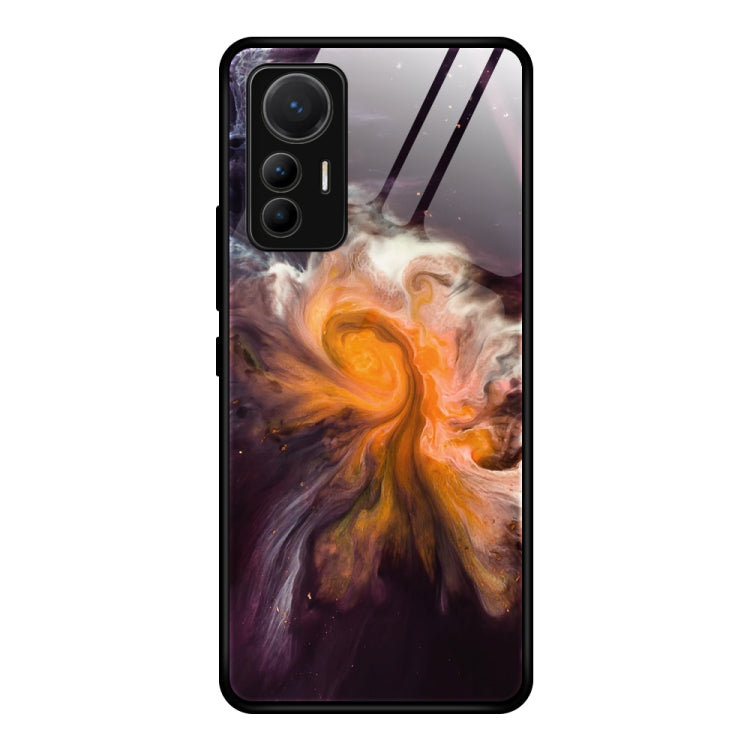 Marble Pattern Glass Protective Case, For Xiaomi 12 Lite