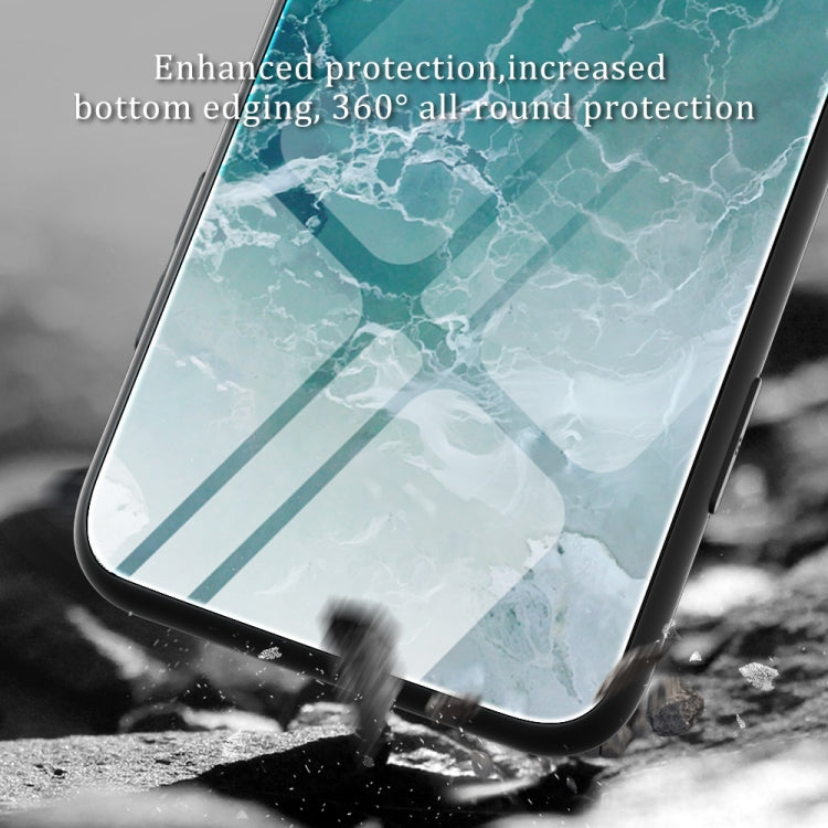 Marble Pattern Glass Protective Case, For Xiaomi 12 Lite