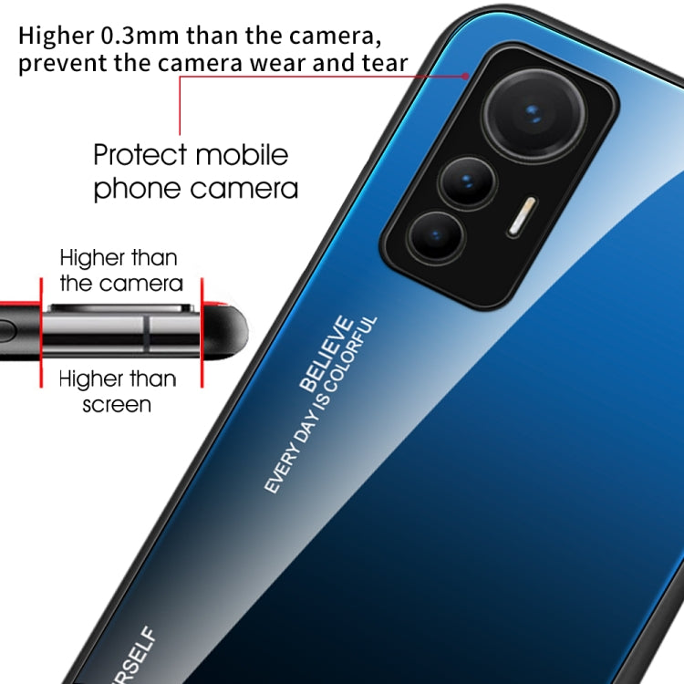 Gradient Color Glass Case, For Xiaomi 12 Lite