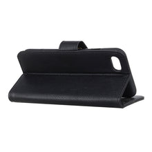 Load image into Gallery viewer, KHAZNEH Cowhide Texture PU + TPU Left and Right Open Leather Case with Bracket &amp; Line Card and Wallet, For iPhone SE 2022 / SE 2020