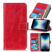 Load image into Gallery viewer, Vintage Crazy Horse PU + + Left and Right Leather Case with Photo Frame &amp; Bracket &amp; Front and Back Buckle, For iPhone SE 2022 / SE 2020