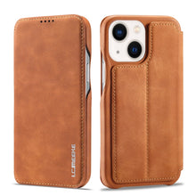 Load image into Gallery viewer, LC.IMEEKE Hon Ancient Series Flip Leather Phone Case, For iPhone 14, For iPhone 14 Plus, For iPhone 14 Pro, For iPhone 14 Pro Max