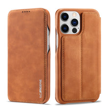Load image into Gallery viewer, LC.IMEEKE Hon Ancient Series Flip Leather Phone Case, For iPhone 14, For iPhone 14 Plus, For iPhone 14 Pro, For iPhone 14 Pro Max