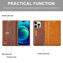 Load image into Gallery viewer, LC.IMEEKE LC-001 Color Matching Frosted Leather Phone Case, For iPhone 14 Pro Max