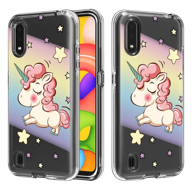 2 In 1 PC + TPU Card Pattern Transparent Protective Case