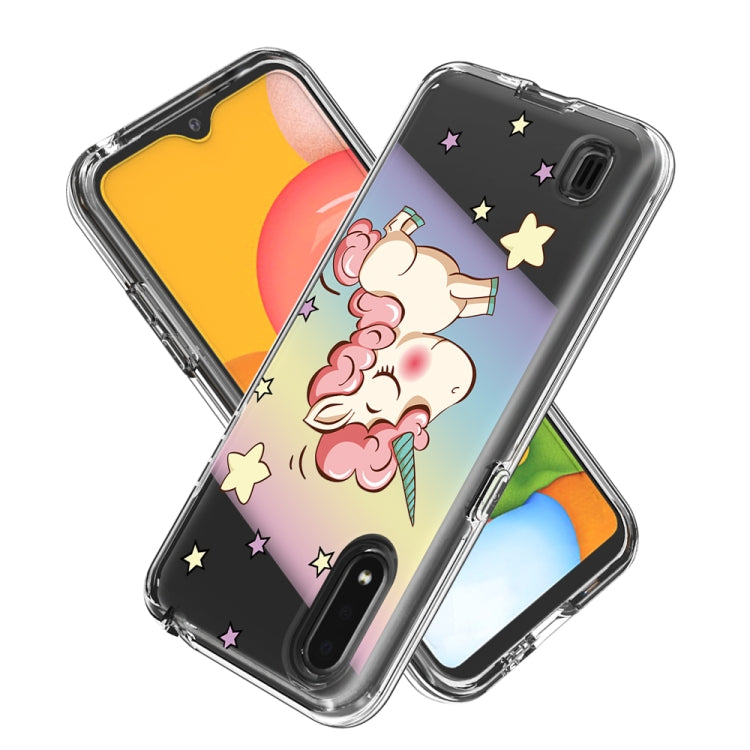 2 In 1 PC + TPU Card Pattern Transparent Protective Case