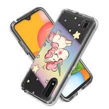 Load image into Gallery viewer, 2 In 1 PC + TPU Card Pattern Transparent Protective Case, For Galaxy A01, For Galaxy A21, For Galaxy S20, For Galaxy S20+