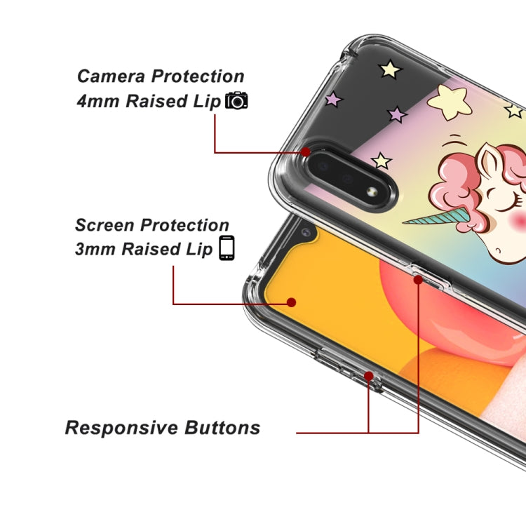 2 In 1 PC + TPU Card Pattern Transparent Protective Case