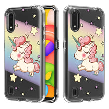 Load image into Gallery viewer, 2 In 1 PC + TPU Card Pattern Transparent Protective Case, For Galaxy A01, For Galaxy A21, For Galaxy S20, For Galaxy S20+