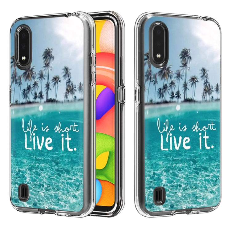 2 In 1 PC + TPU Card Pattern Transparent Protective Case