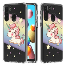 Load image into Gallery viewer, 2 In 1 PC + TPU Card Pattern Transparent Protective Case, For Galaxy A01, For Galaxy A21, For Galaxy S20, For Galaxy S20+