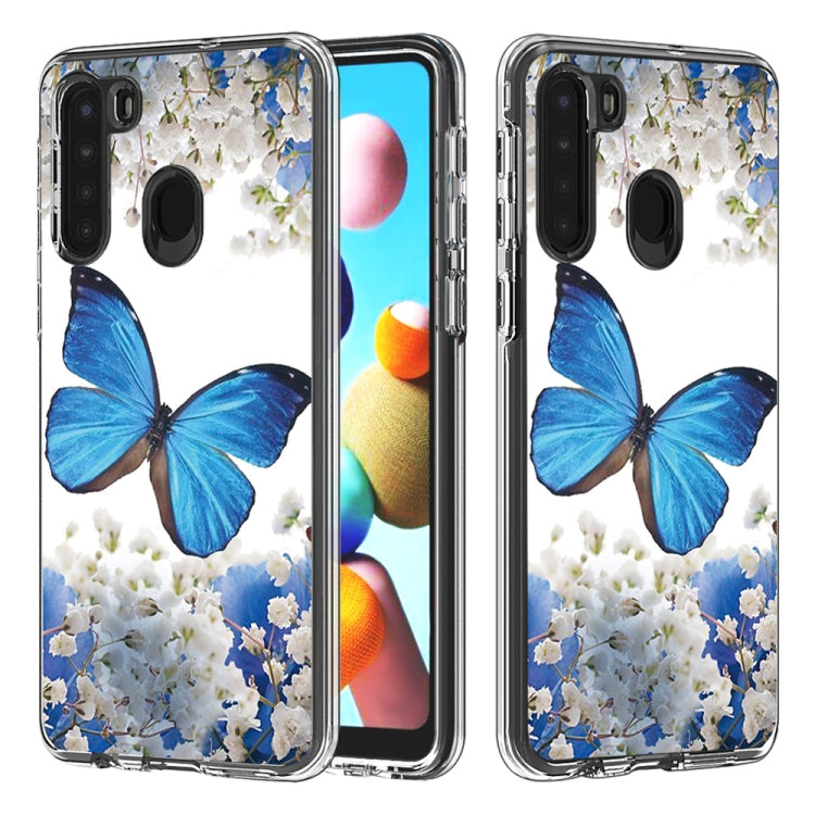 2 In 1 PC + TPU Card Pattern Transparent Protective Case