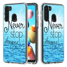 Load image into Gallery viewer, 2 In 1 PC + TPU Card Pattern Transparent Protective Case, For Galaxy A01, For Galaxy A21, For Galaxy S20, For Galaxy S20+