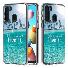 Load image into Gallery viewer, 2 In 1 PC + TPU Card Pattern Transparent Protective Case, For Galaxy A01, For Galaxy A21, For Galaxy S20, For Galaxy S20+