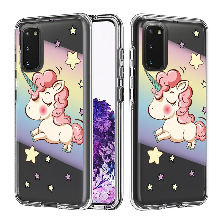 2 In 1 PC + TPU Card Pattern Transparent Protective Case