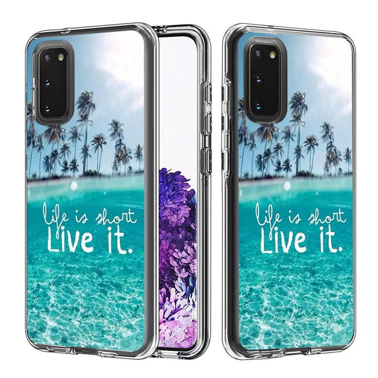 2 In 1 PC + TPU Card Pattern Transparent Protective Case