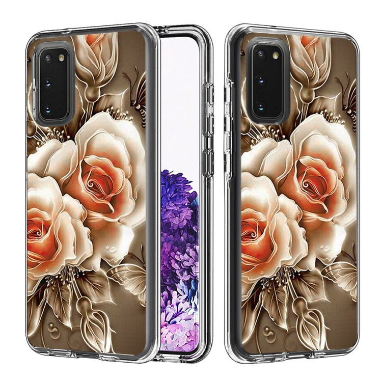 2 In 1 PC + TPU Card Pattern Transparent Protective Case