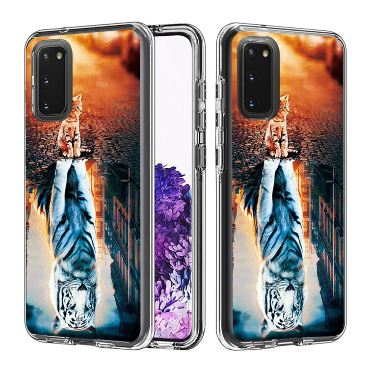 2 In 1 PC + TPU Card Pattern Transparent Protective Case