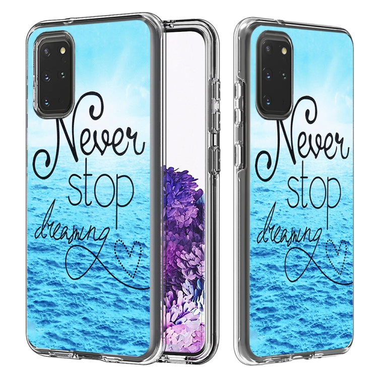 2 In 1 PC + TPU Card Pattern Transparent Protective Case