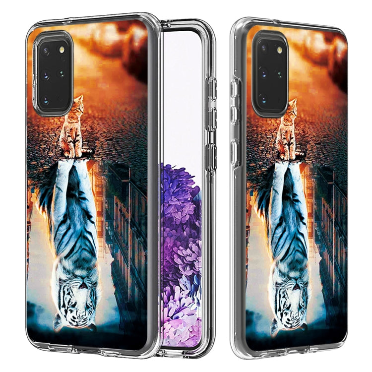 2 In 1 PC + TPU Card Pattern Transparent Protective Case