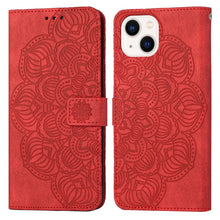 Load image into Gallery viewer, Mandala Embossed Flip Leather Phone Case, For iPhone 14, For iPhone 14 Plus, For iPhone 14 Pro, For iPhone 14 Pro Max