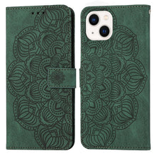 Load image into Gallery viewer, Mandala Embossed Flip Leather Phone Case, For iPhone 14, For iPhone 14 Plus, For iPhone 14 Pro, For iPhone 14 Pro Max