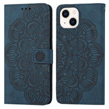 Load image into Gallery viewer, Mandala Embossed Flip Leather Phone Case, For iPhone 14, For iPhone 14 Plus, For iPhone 14 Pro, For iPhone 14 Pro Max