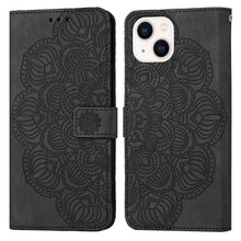 Load image into Gallery viewer, Mandala Embossed Flip Leather Phone Case, For iPhone 14, For iPhone 14 Plus, For iPhone 14 Pro, For iPhone 14 Pro Max