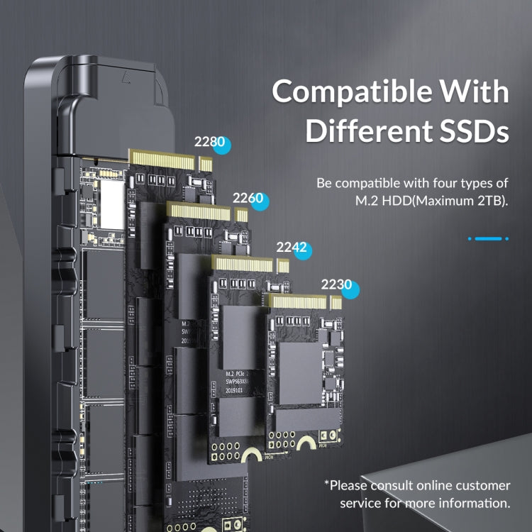ORICO HM2-G2-BK M.2 NVMe SSD Enclosure, HM2-G2-BK