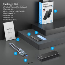 Load image into Gallery viewer, ORICO HM2-G2-BK M.2 NVMe SSD Enclosure, HM2-G2-BK