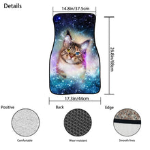 Load image into Gallery viewer, 2 in 1 Universal Printing Auto Car Floor Mats Set, C0161GO, C0162GO, C0163GO, C0164GO, C0165GO, C0166GO, H10868GO, 3132GO, 4475GO, 4500GO, 5080GO, CC3220GO, White Wolf, Scarred Wolf, Grey Wolf, Black-White Flowers, Red-White Flowers, Black-Yellow Flowers