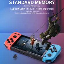 Load image into Gallery viewer, X50 5.1 inch Screen Handheld Retro Game Console 8G Memory with 6000+ Games, X50 / Black, X50 / Red+Blue