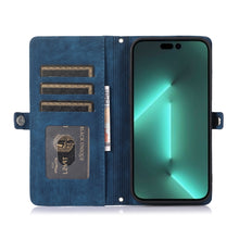 Load image into Gallery viewer, Zipper Card Slot Buckle Wallet Leather Phone Case, For iPhone 14 Pro Max, For iPhone 14 Pro, For iPhone 14 Plus, For iPhone 14