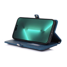 Load image into Gallery viewer, Zipper Card Slot Buckle Wallet Leather Phone Case, For iPhone 14 Pro Max, For iPhone 14 Pro, For iPhone 14 Plus, For iPhone 14