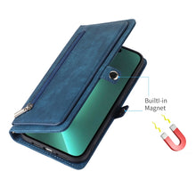 Load image into Gallery viewer, Zipper Card Slot Buckle Wallet Leather Phone Case, For iPhone 14 Pro Max, For iPhone 14 Pro, For iPhone 14 Plus, For iPhone 14