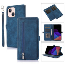 Load image into Gallery viewer, Zipper Card Slot Buckle Wallet Leather Phone Case, For iPhone 14 Pro Max, For iPhone 14 Pro, For iPhone 14 Plus, For iPhone 14