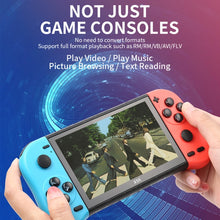 Load image into Gallery viewer, X50 Max 5.1 inch Screen Handheld Game Console for Double Player with 6000+ Games, X50 Max / Black, X50 Max / Red+Blue