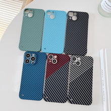 Load image into Gallery viewer, Carbon Fiber Texture PC Phone Case, For iPhone 11 Pro Max, For iPhone 12, For iPhone 12 Pro, For iPhone 12 Pro Max, For iPhone 13