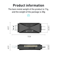 Load image into Gallery viewer, ADS-218 8 Pin+USB+Type-C Multi-function Card Reader